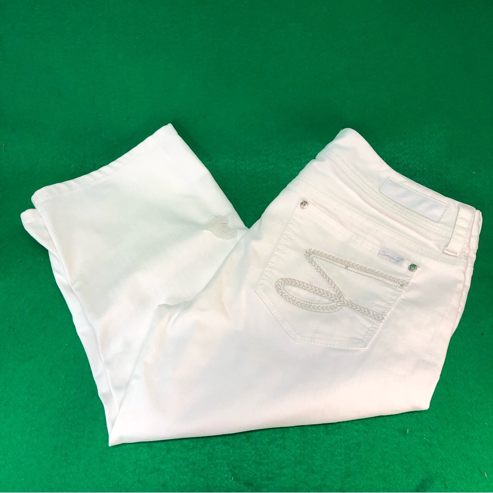 Seven 7 White Denim Capris Women’s Size 12
